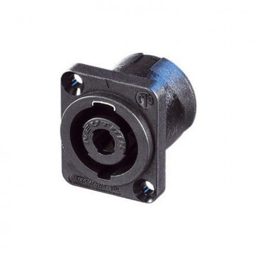 Đầu cắm Neutrik NL4MD-V 4 cực, mặt bích màu đen cỡ D
